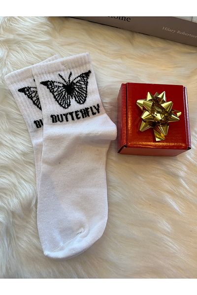 fethi mekik Colorful Patterned Sweetheart Gift Socks - Socks with Gift Box
