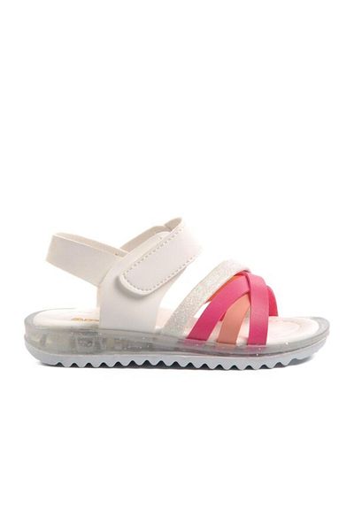Aspor B White Fuchsia Pink Baby Sandals