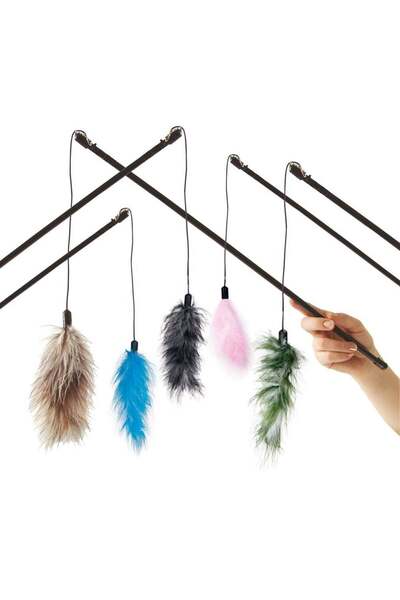 Karlie 1594621736 Furry Cat (32146) Fishing Rod 60cm