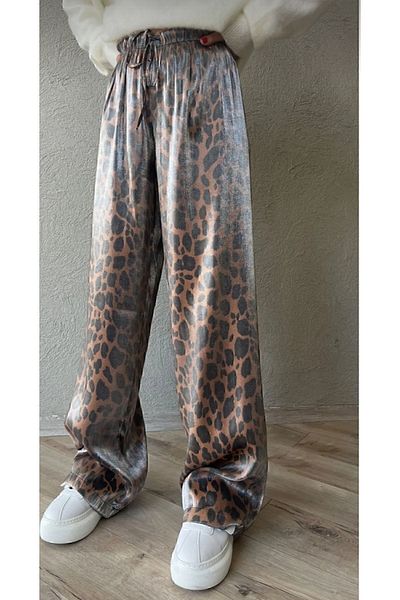 Funda Özbek Hose mit elastischem Bund und Leopardenmuster