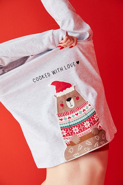 Penti Set de pijamale cu imprimeu Cooked With Love, multicolor