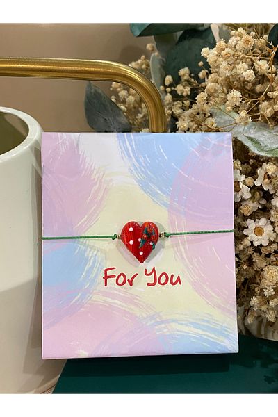 FAYRA ACCESSORIES Polka Dot Kokina Floral Heart Glass Murano Bracelet New Year Themed Christmas Bracelet
