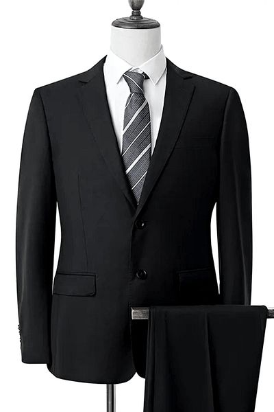 Suitmen Men's Black Double Slit 4 Drop Suit Bgl-St03985