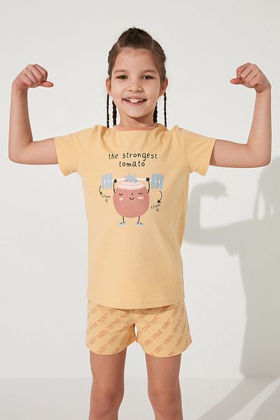 Penti Girl's Veg-t Tomoto 2-Piece Pajama Set