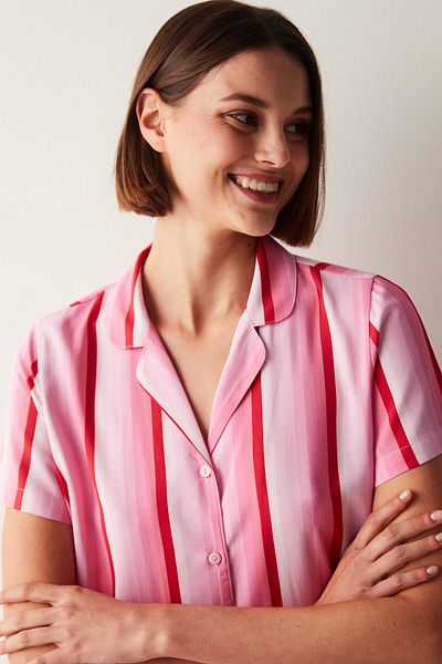 Penti Base Yours Truly Pink Shirt Pants Pajamas Set