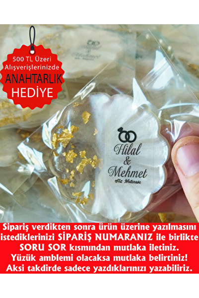 ErenAksesuar Epoksi Magnet 30 Adet Söz Nişan Nikah Kına Düğün Hediyeliği Kura...