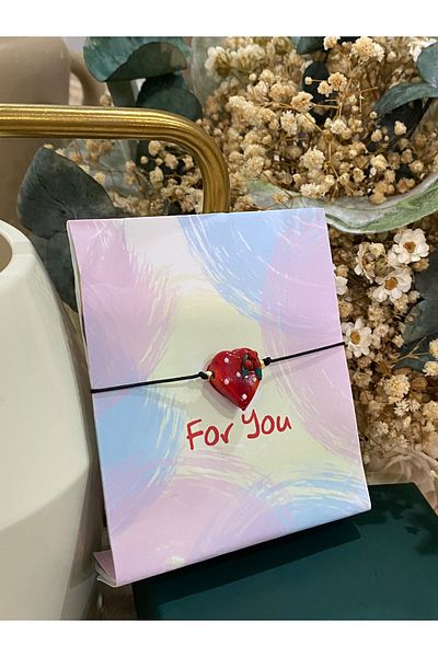 FAYRA ACCESSORIES Polka Dot Kokina Floral Heart Glass Murano Bracelet New Year Themed Christmas Bracelet