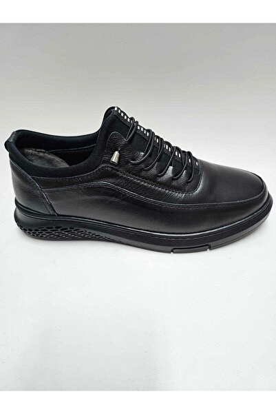 Ocasso HAKİKİ DERİ SİYAH BAĞCIKSIZ RAHAT KAUÇUK TABANLI ERKEK AYAKKABI