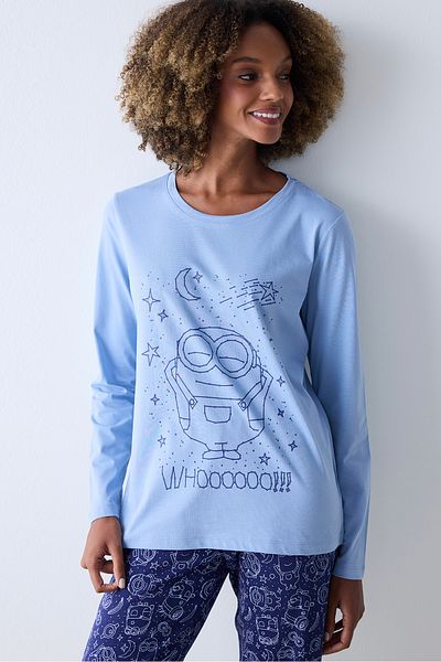 Penti Mehrfarbiges Pyjama-Set mit Minions-Hose aus Baumwolle