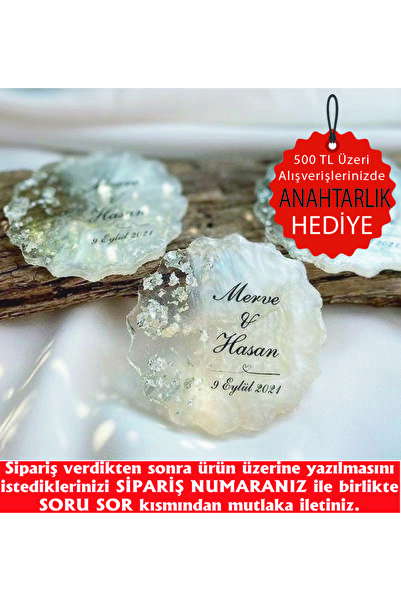 ErenAksesuar Epoksi Magnet 20 Adet Söz Nişan Nikah Düğün Kına Kuran Hatırası ...