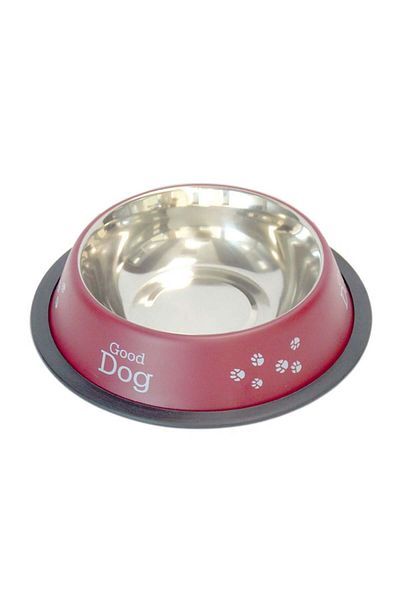 Tommy Steel Food Bowl Claret Red 8 Oz