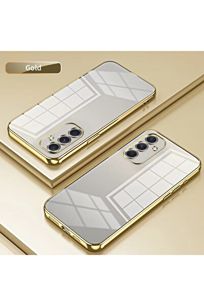 Rivor Samsung Galaxy S24 FE Uyumlu Kılıf Kamera Korumalı Kenarlar Renkli Logo Gösteren Şeffaf Parlak Kapak