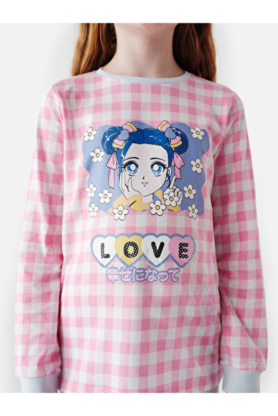 Penti Kız Çocuğu Anime Daisy Desenli 2 li Pijama Takımı