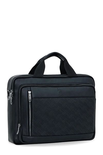 U.S. Polo Assn. Laptop și servietă neagră unisex Plevr23636