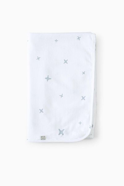 Boumini Blue Stars 80x100 Cm Cotton Double Layer Baby Blanket