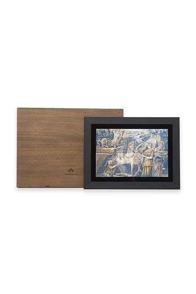 Anadolia Panou de pictură din ceramică Pegasus cu cadru negru