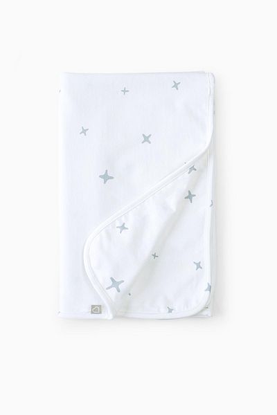 Boumini Blue Stars 80x100 Cm Cotton Double Layer Baby Blanket