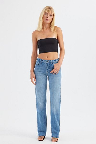 Hiccup Pantaloni de jeans cu talie normală cu croială dreaptă