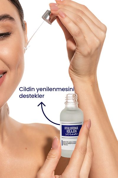EVOL 30 ml Hyaluronic Collagen Serum - Ageing, Botox Effect, Pore Firming, Plumping