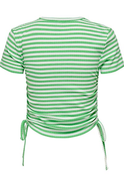 ONLY ONLWENDY S/S RUCHING TOP JRS15284982 GREEN