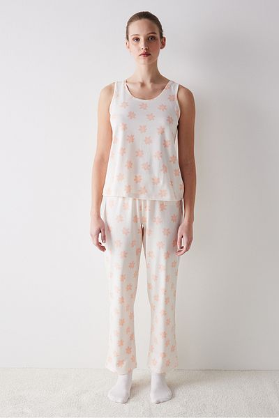 Penti Peach Floral Pajama Set - Trousers
