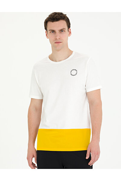 Pierre Cardin Ekru Regular Fit Tişört 50265498-VR019