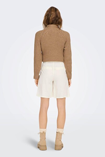 ONLY Onlcaro Hw Wide Linen Bl Shorts Cc Tlr Ecru