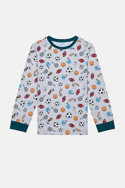 Penti Pamuklu Erkek Çocuk Sporty 2li Çok Renkli Pijama Takımı