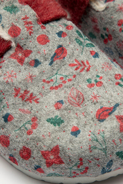 Penti Gri Flora Red Belt Terlik