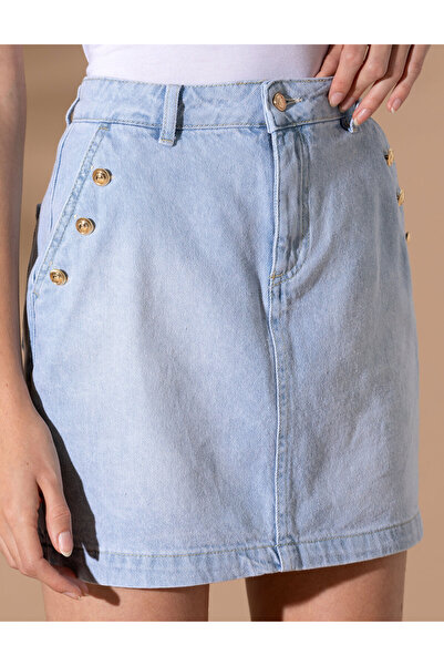 Pierre Cardin Ανοιχτό μπλε τζιν φούστα 50267454-VR003