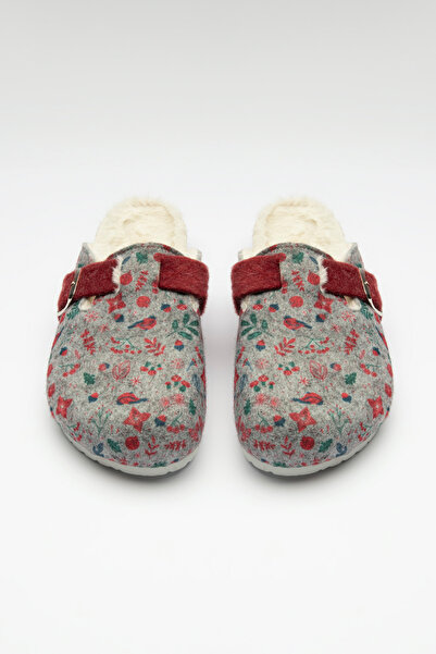 Penti Gri Flora Red Belt Terlik