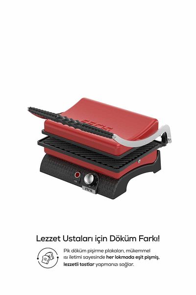 FERİS Red Feris Cast Iron Toaster