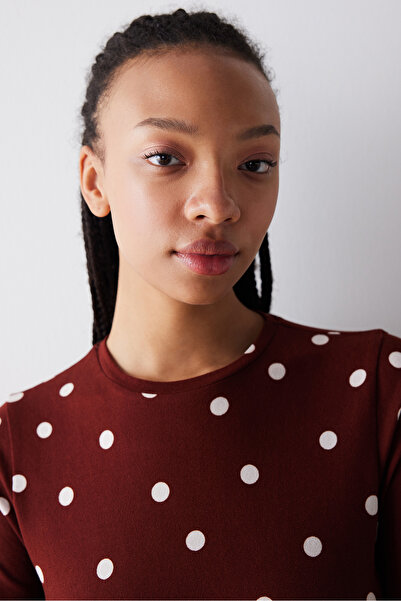 Penti Dotted Termal Kahverengi Pantolon Pijama Takımı