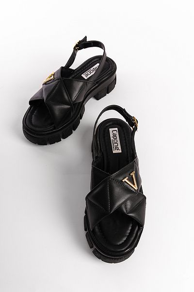 Capone Outfitters Damensandalen mit dicker Sohle, Knöchelriemen und bequemer Sohle