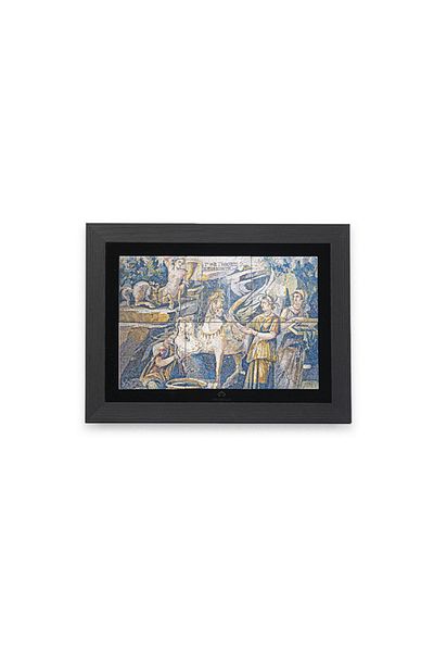 Anadolia Panou de pictură din ceramică Pegasus cu cadru negru