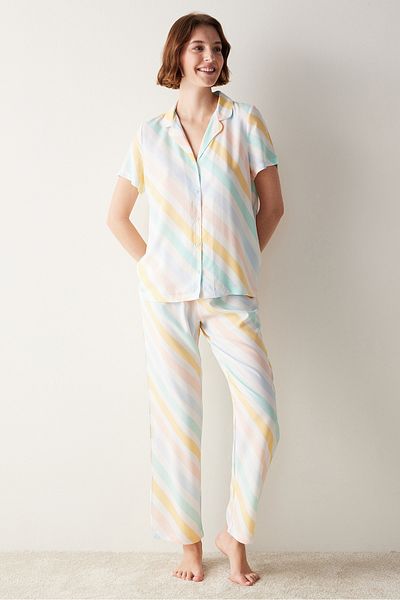 Penti Happy Striped Shirt Pants Pajama Set