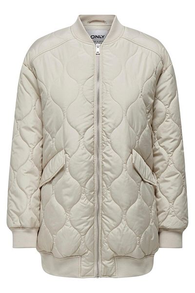 ONLY Onltına Beige Long Quilted Jacket - Owt 15300060