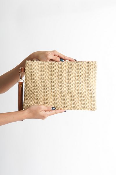 Capone Outfitters Paris Stroh-Clutch für Damen