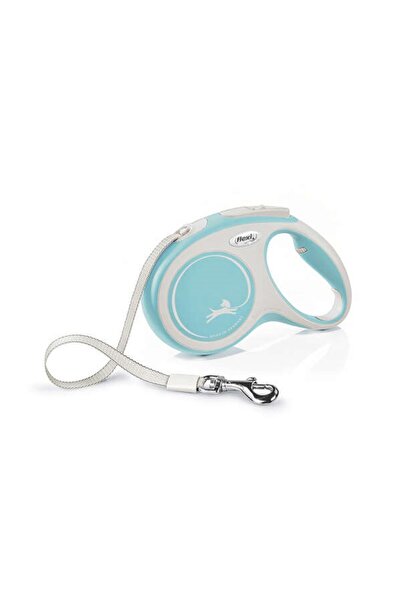 Flexi New Comfort Automatic Light Blue Strip Travel Medium 5 Mt