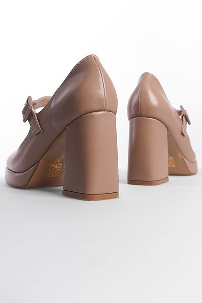Capone Outfitters Plateau-Damenschuhe mit runder Spitze – Knöchelriemen