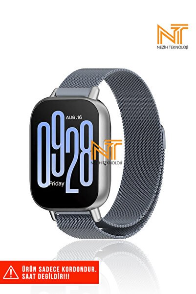 Nezih Case Redmi Watch 5 Active / Redmi 5 Lite Uyumlu Milanes Örgü Hasır Meta...