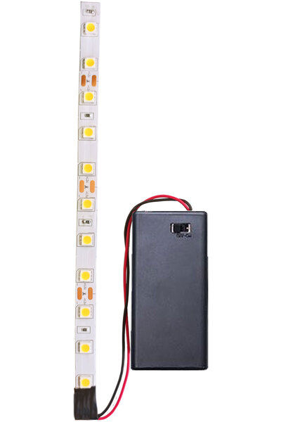 Beyaz Pırıltı Günışığı Renk Pil Ile Çalışan Şerit Led 2 Metre Pilli Şerit Led (PİL DAHİL)