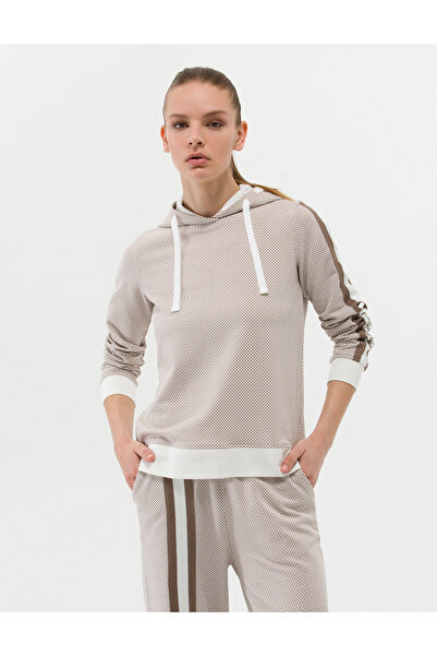 Pierre Cardin Krem Kapüşonlu Sweatshirt 50266527-VR071