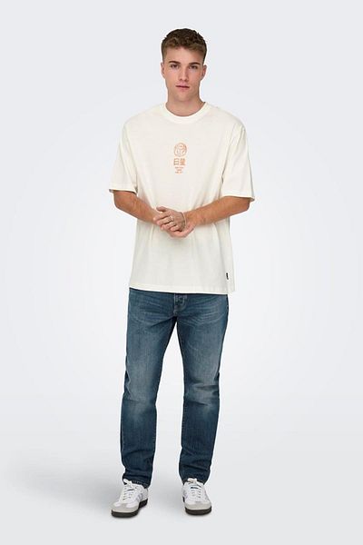 Only & Sons Onsmalık Life Rlx Ss Tee 22029484   - P.White