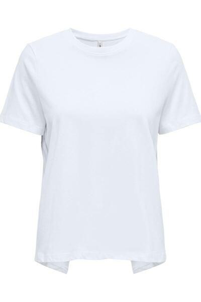 ONLY ONLKELLY LIFE S/S ΠΙΣΩ ΠΕΡΙΤΥΛΙΧΤΟ TOP JRS 15319398 P.ΛΕΥΚΟ