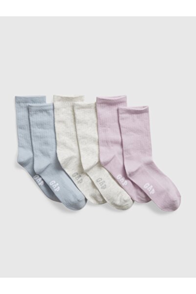 GAP Kız ÇocukGap Logo 3'lü Crew Çorap Seti