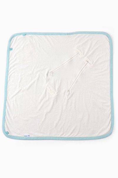 Uygun Piko Bebek Arabası Puset Battaniye 90x90 cm Aslan Nakışlı Turkuaz