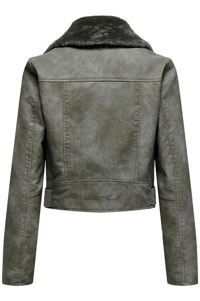 ONLY Onlmacy Green Biker Cc Otw Washed Motorcycle 15322399