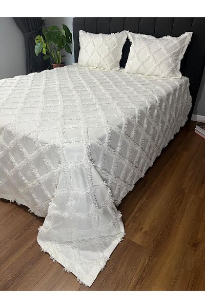 meytuev Pompom Model Double Bedspread / Pique