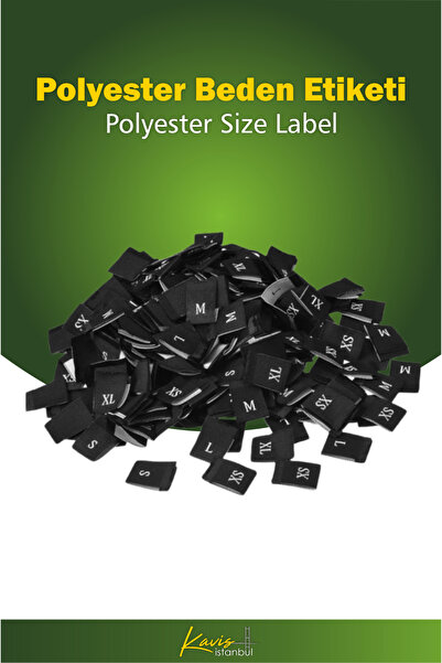 kavisistanbul Polyester Dokuma Beden Etiketi - 100 Adet